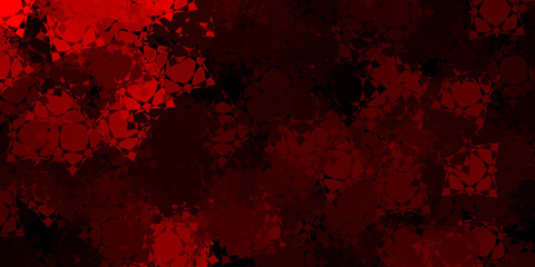 Dark Red vector texture with random triangles.