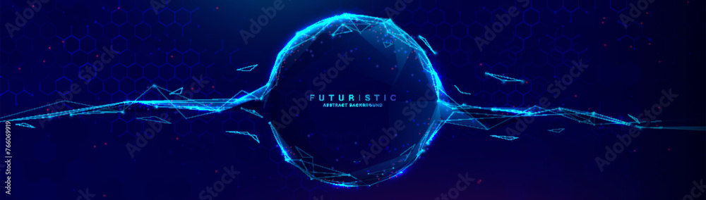 Poster global network connection and data. big data visualization. futuristic technology connection. low po