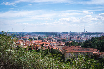 Fototapeta na wymiar Views over the city of Prague, Czech Republic
