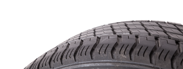 A spare tire for summer tires for seasonal car repairs in a car service. Part of a wheel on a white isolated background in a photo studio.