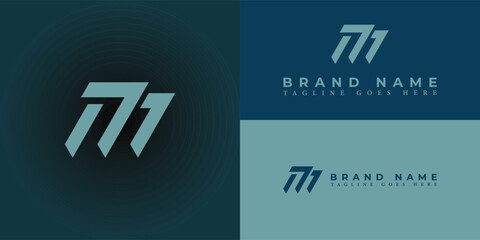 Abstract initial letter TM or MT logo in soft blue color isolated on multiple background colors. Letter TM logo applied for Internet and technology consulting company logo design inspiration template