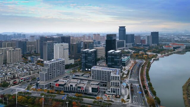 Urban Scenery of Zhenhai District, Ningbo City, Zhejiang Province, China