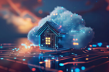 Concept of cloud computing technology for smart home