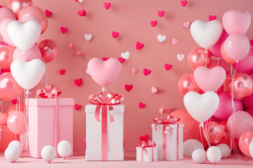 Composition of romantic creativity, I wish you a happy Valentine's Day. Generative AI