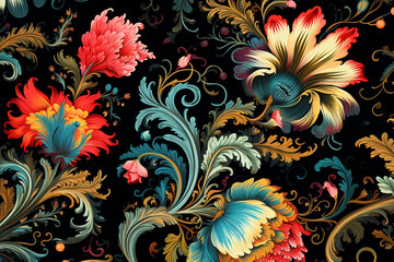 Colorful flower pattern background