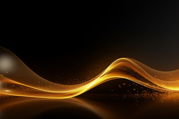 Shining modern gold curved design background.