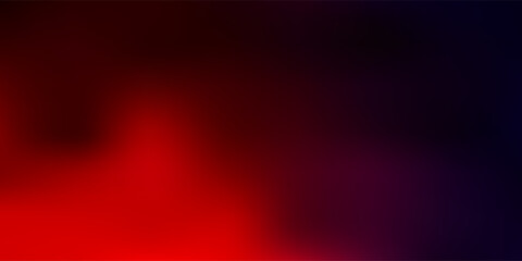 Dark blue, red vector gradient blur backdrop.