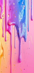 closeup liquid pouring down wall favorite pastel slick clammy skin gooey illustration splotches