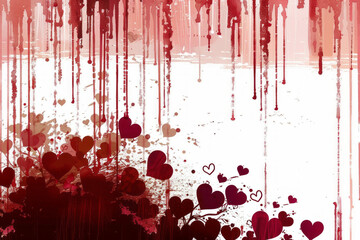 Happy Valentine's day watercolor vector illustration. Generative AI