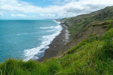 Fototapeta na wymiar Coastline of Hawkes bay, New Zealand.