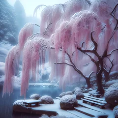 Gordijnen fantasy landscape Generative Ai © 功 中村