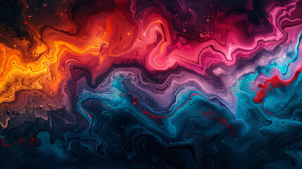 Swirling Waves of Abstract Marbling