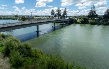 Bridge crossing the Wairoa River, Wairoa Hawke's Bay, New Zealand.