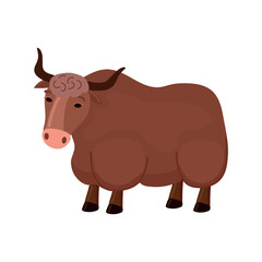 Yak icon clipart isolated vector illustration