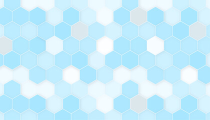 Abstract Design Hexagonal Shapes Background. Blue Hexagon Texture