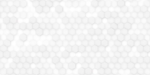 Abstract Design Hexagonal Shapes Background. White Hexagon Texture