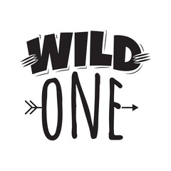 Wild One Vector Design on White Background