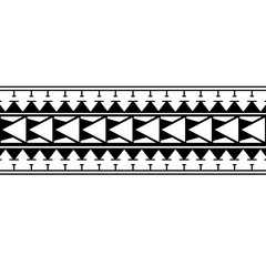 Wrap around arm polynesian tattoo design. Pattern aboriginal samoan. Vector illustration eps10.