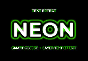 Neon Text Effect Layout