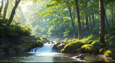 waterfall in the jungle