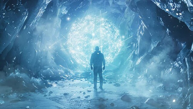space universe background illustration. cinematic shot interdimensional phenomenon. seamless looping overlay 4k virtual video animation background