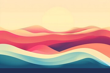 Wave flow background for a retro design. It blurred a full-color vintage background.