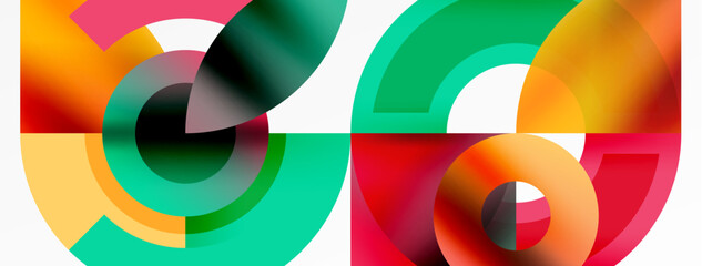 Obraz premium Trendy simple circle abstract background. Vector Illustration For Wallpaper, Banner, Background, Card, Book Illustration, landing page