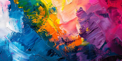 Closeup of abstract rough art texture with oil brushstrokes