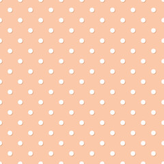 Seamless pink polka dot pattern vector - 766089170