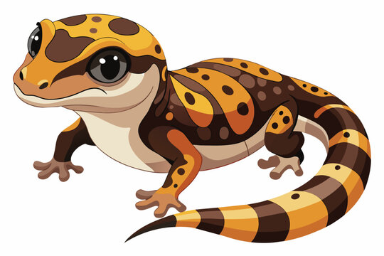 african-fat-tailed-gecko -full-body-high-detail  vect.eps
