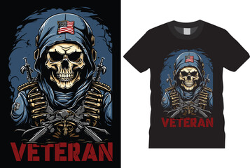Vintage typography Veterans day memorial T Shirt Design Army veteran soldier t shirt Vector template graphic Illustration. Ready for Printing in T-shirt, Banner, Poster, Flyers, Etc.