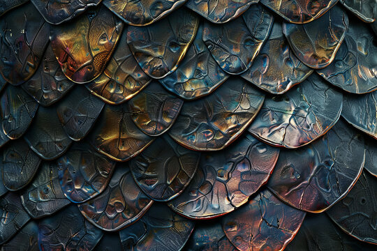 A closeup of a snakeskin texture pattern