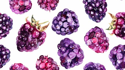 Cluster of Purple Grapes on White Background