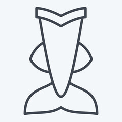 Icon Mermaid Vail Diving. related to Diving symbol. line style. simple design illustration