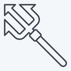 Icon Trident. related to Diving symbol. line style. simple design illustration
