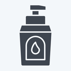Icon Cream Waterprof. related to Diving symbol. glyph style. simple design illustration