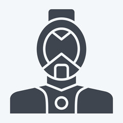 Icon Diving Mask. related to Diving symbol. glyph style. simple design illustration