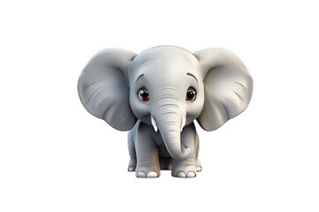 3d elephant isolated