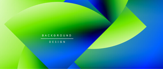 Circles and round shapes with gradients. Minimal abstract background, round geometric shapes, clean and structured design