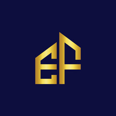 modern letter real estate logo design