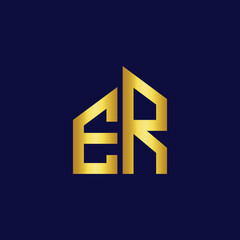 modern letter real estate logo design