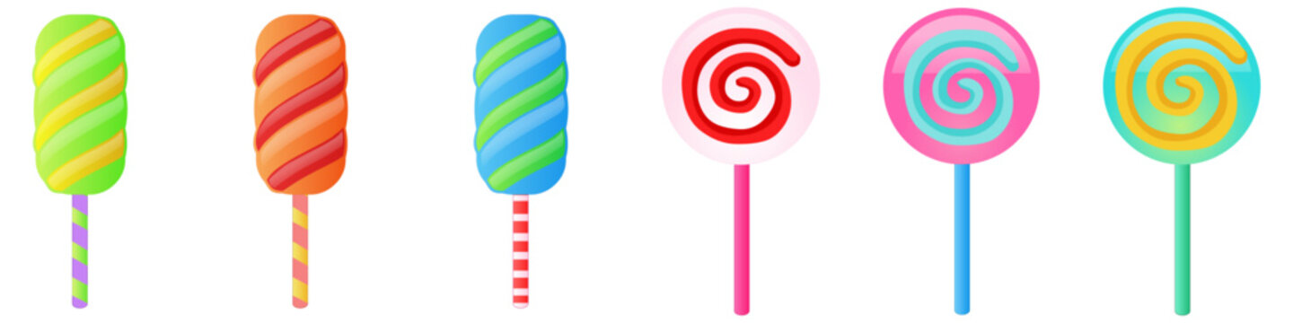 Set of lollipops