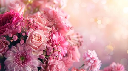 Beautiful pink roses , Generative ai, 