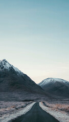 Mountain pass at Glen Coe in Scotland mobile wallpaper - obrazy, fototapety, plakaty