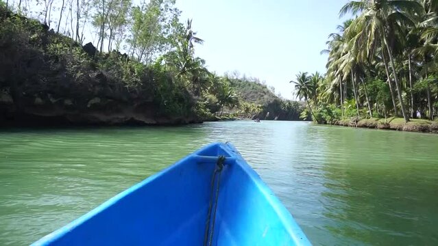 Boat on the Maron River Pacitan East Java Indonesia