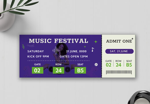 Party Ticket Template Design