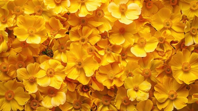 Vibrant Yellow Floral Wall Background