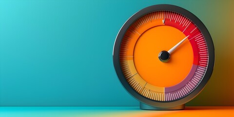 Excellent Credit Score Gauge Indicator with Colorful Dashboard Showcasing Creditworthiness and Financial Performance Evaluation