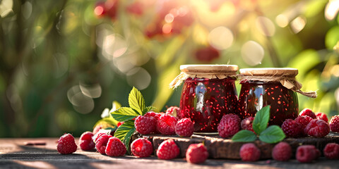  jar of raspberry , generative ai