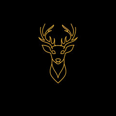 鹿のシンプルなロゴ/Simple Logo of a Deer/Generative AI	